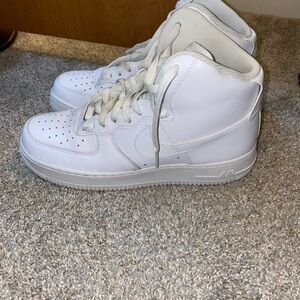 Nike Air-Force One White High-Top Sneakers